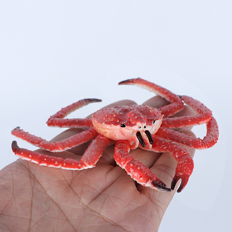 外贸海洋动物仿真模型实心螃蟹帝王蟹动物儿童趣味益智玩具批发