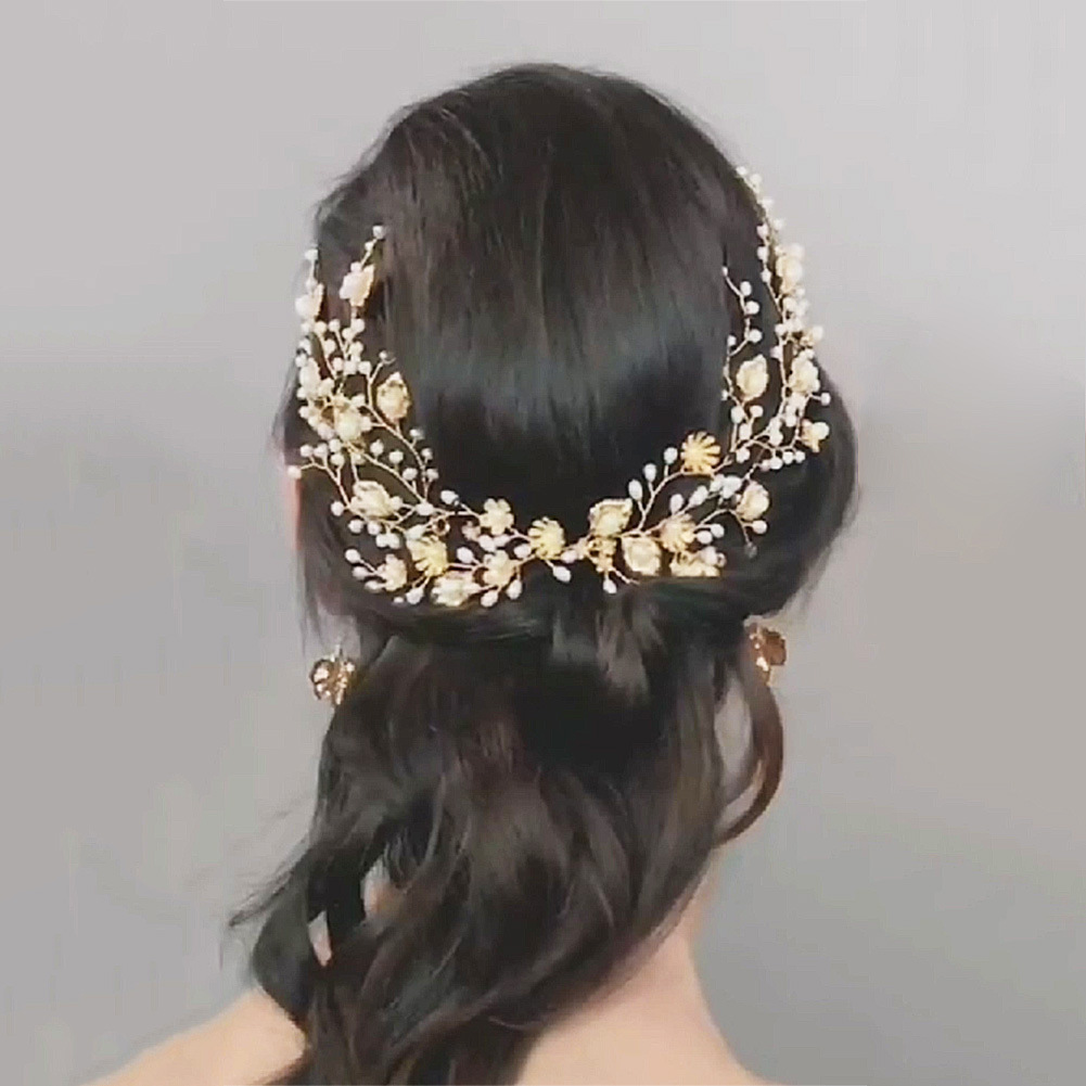 Wedding Bride Headdress Simple Updo Hairpin Six-Piece Set Ancient Style Han Chinese Clothing U-Shaped Pin Handmade Pearl Headband