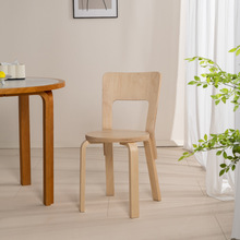 ARTEK椅子北欧经典餐厅靠背餐椅中古家用实木椅子现代简约ins木椅