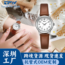 TPW品牌腕表防水小表盘女表简约元素圆形多彩皮带款女士手表批发