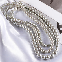 真多麻色施家珍珠项链男女轻奢小众设计感S925银锁骨链批发代发