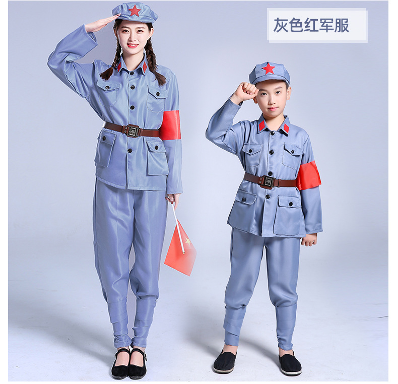六一闪闪的红星儿童演出服小红军八路军衣服女童合唱舞蹈表演军装