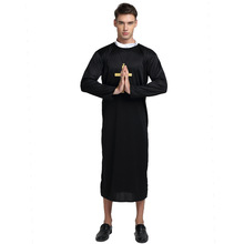万圣节cos 复活牧师服装教父神父传教士修士化装舞会派对表演装扮