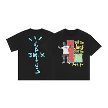 美式潮牌Travis Scott Cactus Jack侃爷M记发泡印花男短袖T-shirt