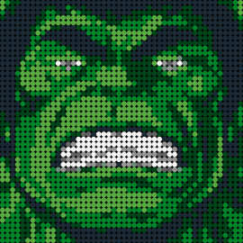 国产积木 绿巨人 积木像素画兼容乐高益智拼装积木