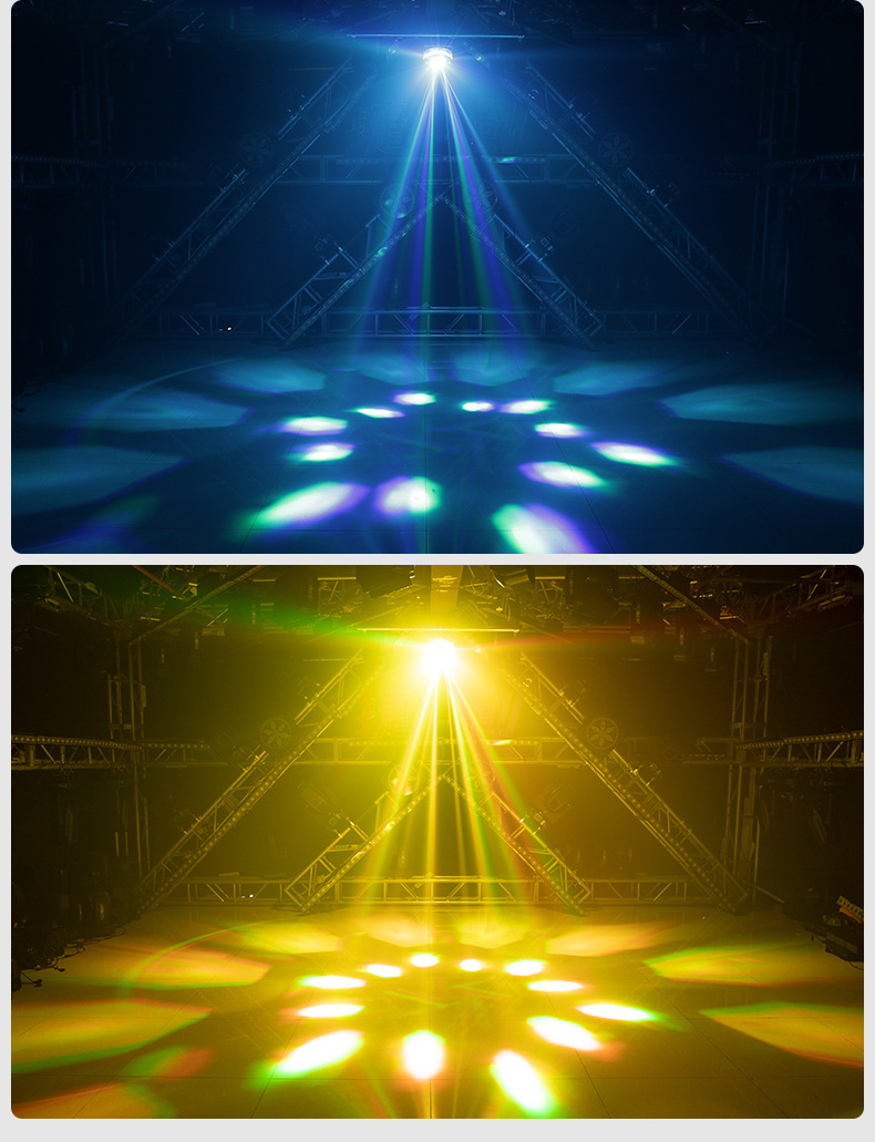 ktv闪光灯声控蜂眼氛围灯夜店led梦幻蜂眼图案水纹激光灯频闪灯