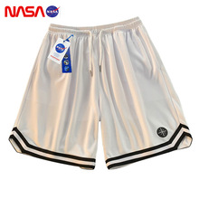 NASA联名短裤男2024夏季薄款弹力篮球裤外穿美式休闲五分运动裤子