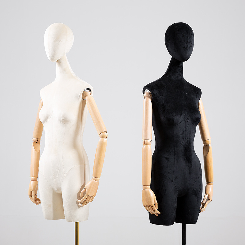 服装模特道具女彩色半身 女装店橱窗婚纱展示模特架人台假人模型