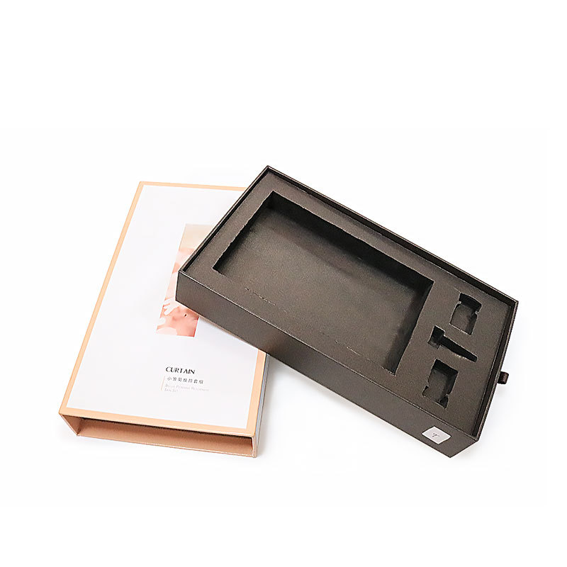 全灰板纸抽屉盒定批化妆品套装盒抽拉盒彩盒火柴盒纸盒高档套装盒