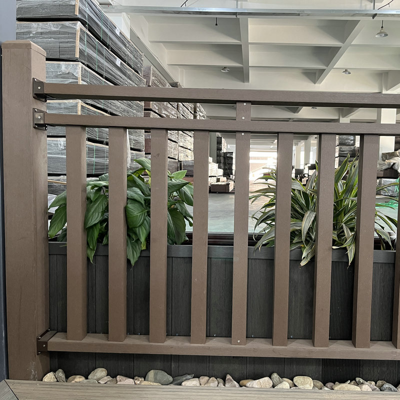 户外塑木栏杆护栏扶手围栏栅栏室外庭院仿木栈道木塑栅栏