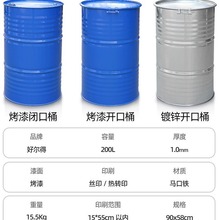 加厚油桶200升汽油桶柴油桶润滑油机油黄油装饰备用大铁桶可