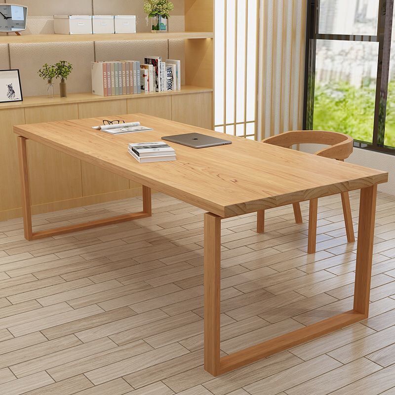 实木松木餐桌家用客厅大板办公电脑桌工作台阅读学习写字桌书法桌