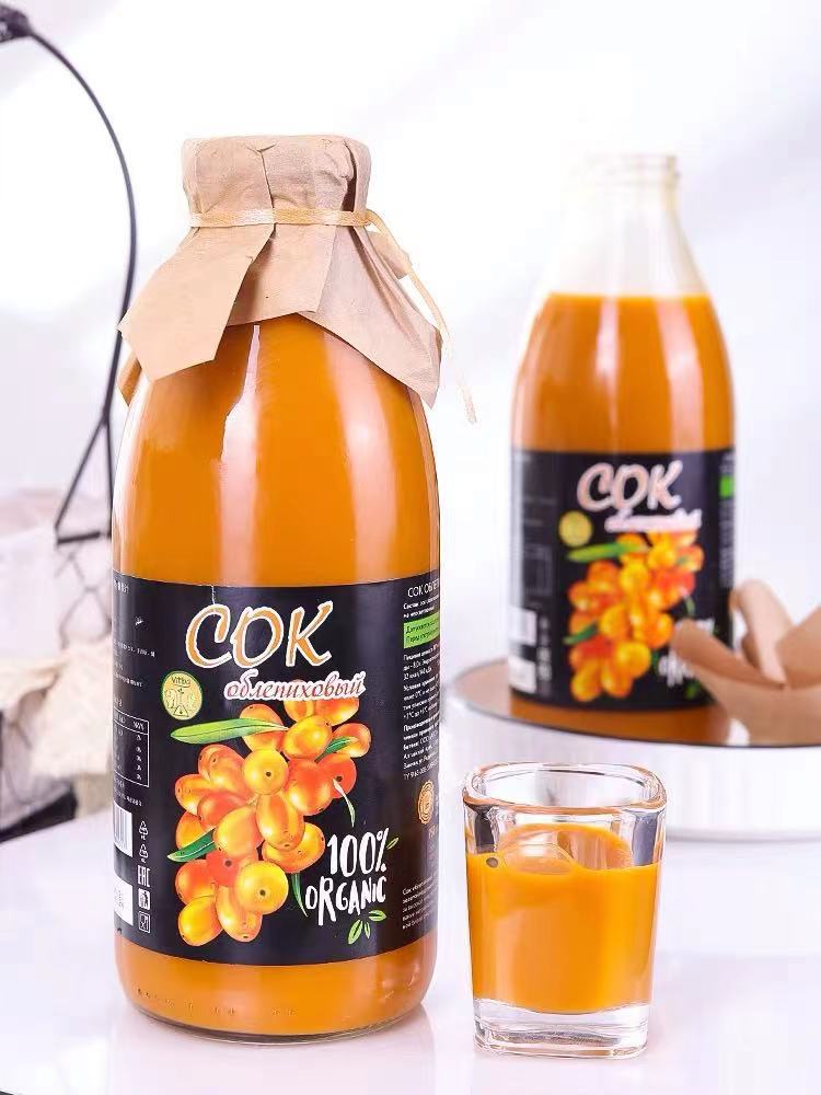 俄罗斯沙棘果汁沙棘原浆果汁750ml