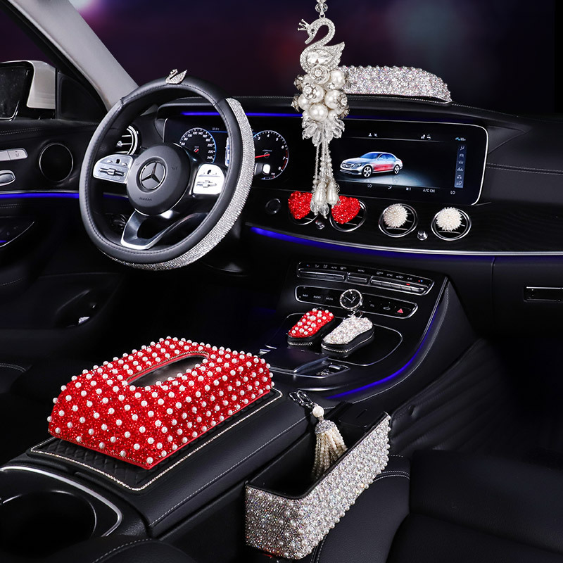 珍珠漂亮汽车装饰可爱个性创意女士车上车载用品大全车内饰品摆件