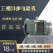 河北电机厂家大量销售YE3-2极2.2-90KW三相异步电机