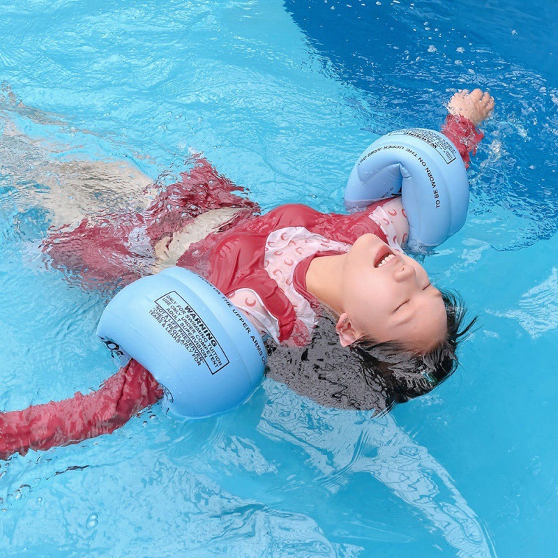 救生圈儿童游泳手臂圈浮圈成人男女双层加厚游泳袖套水袖初学者
