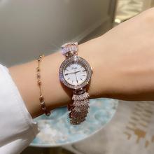 香港aba诗高迪圆形ins风镶钻表带女士手表时尚手表女气质手链表