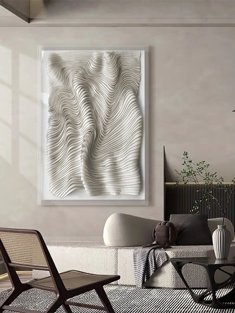 抽象玄关装饰画意式极简皮革画高级感客厅走廊挂画轻奢卧室床头画