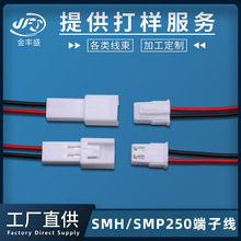 SMH/SMP250-2pin红黑电池线 LED照明灯饰延长线 2.54mm端子线批发