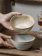 吉田成器 日式复古干饭碗窑变釉陶瓷吃饭的碗家用米饭碗粥碗微瑕