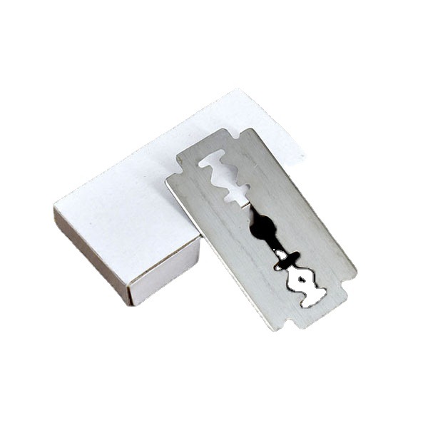 新品新款 白色盒刀片 不锈钢双面胡须刀刀片 老式剃须刀刀片