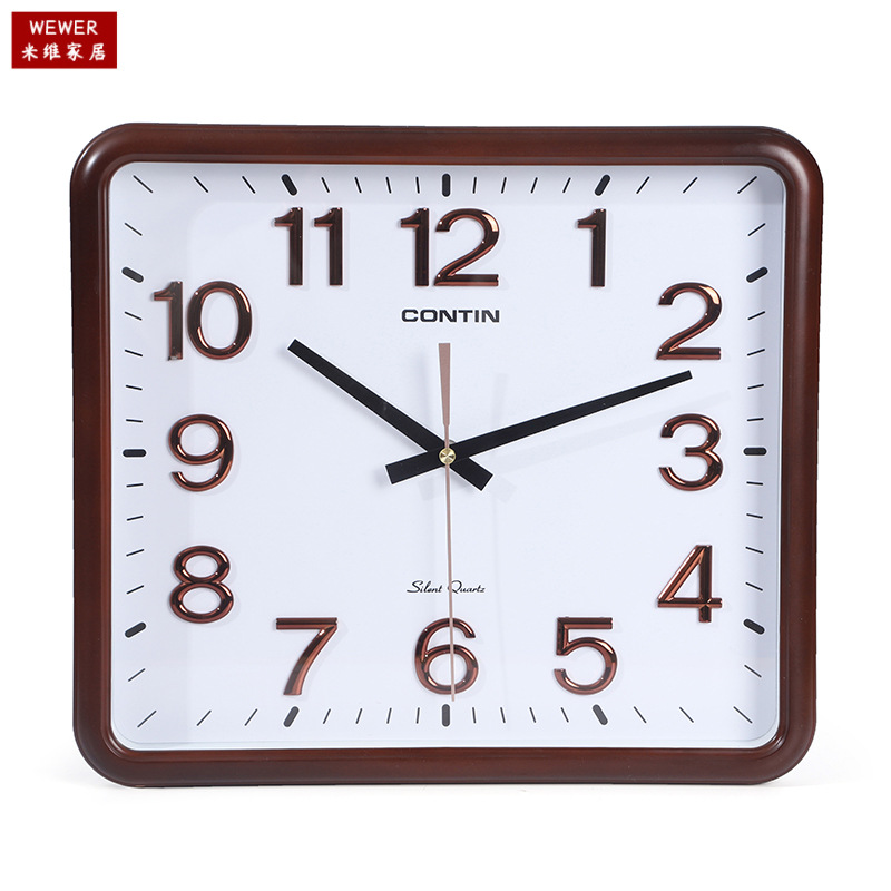 Kangtian Wall Clock Square Living Room Bedroom and Household Office Electronic Wall Clock Luminous Factory Direct Sales Wholesale Clock