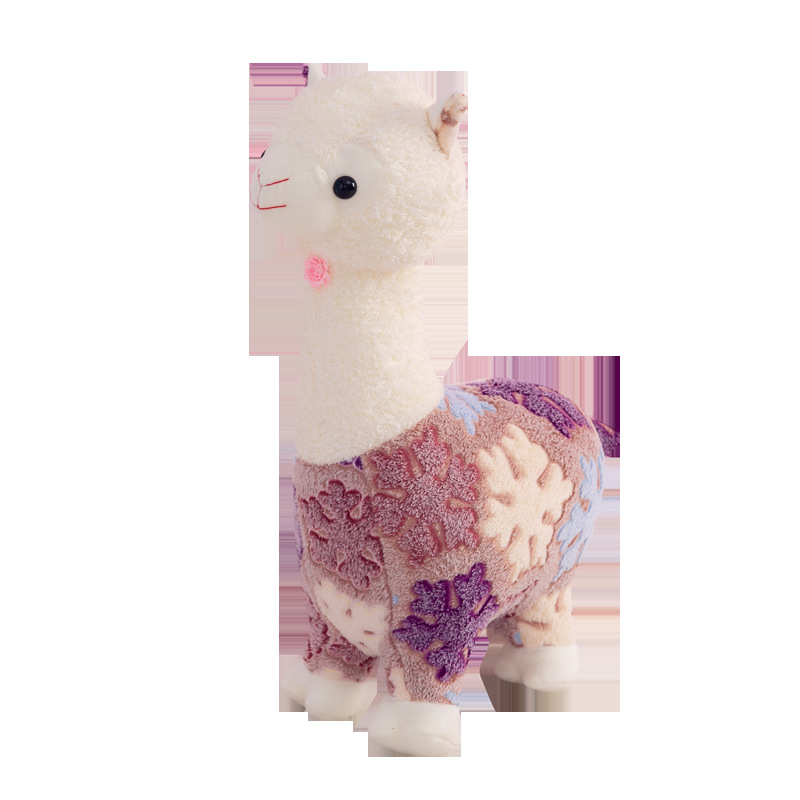 Alpaca Doll Plush Toys Cute Lamb Pillow Sleeping Ragdoll Children Doll Birthday Gift for Boys and Girls