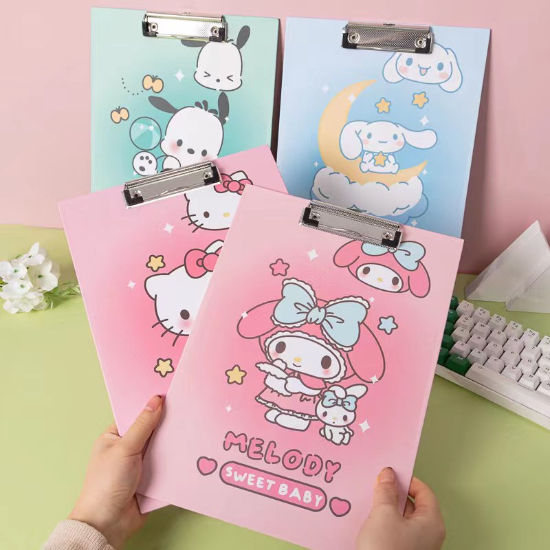 Sanrio A4 Good-looking Folder Plate Holder Folder Multi-Function Writing Board Book Pad Student Writing Test Paper