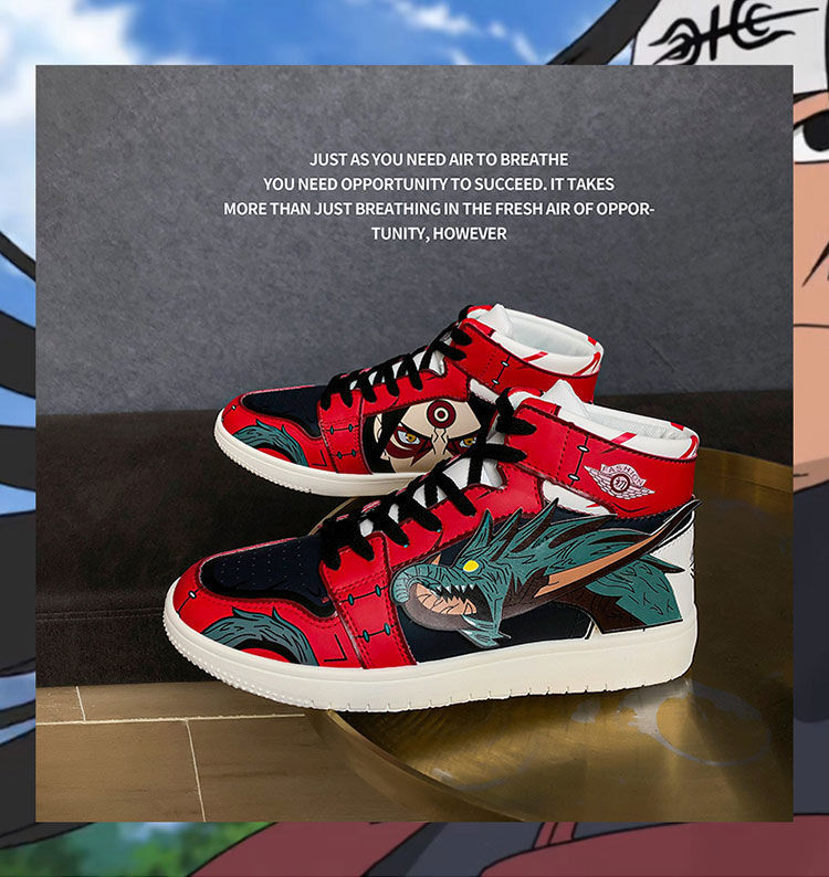 海贼王联名aj男鞋秋季空军一号动漫高帮板鞋情侣儿童中学生女鞋子