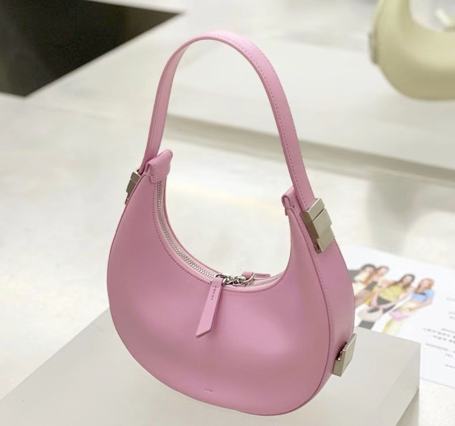 韩国休闲os月牙包牛皮调节肩带迷你手提单肩腋下包半月包女