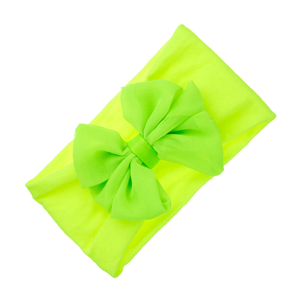 New Children's Nylon Hair Band Baby Cute Bow Wide-Brimmed Headband Ribbon Waist Scarf Baby Hair Band