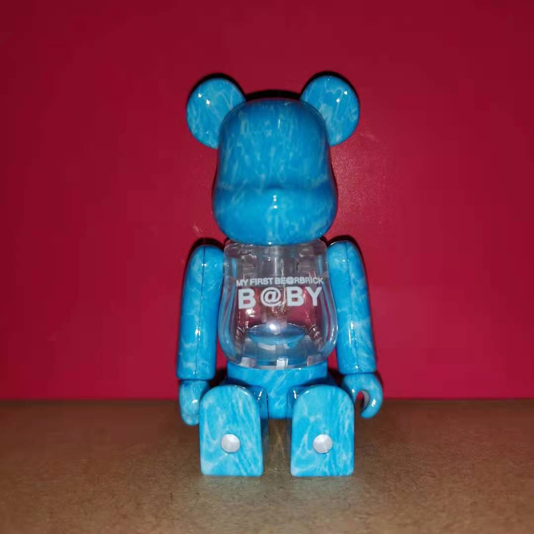 bearbrick梵高暴力熊水波纹金粉千秋100%向日葵积木熊彩盒100|m