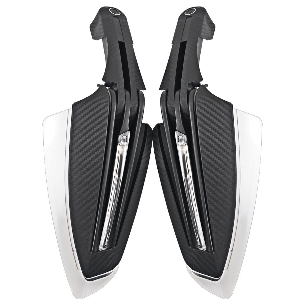 批发 摩托车led带灯折叠护手 挡风护手带转向灯通用折叠护手弓