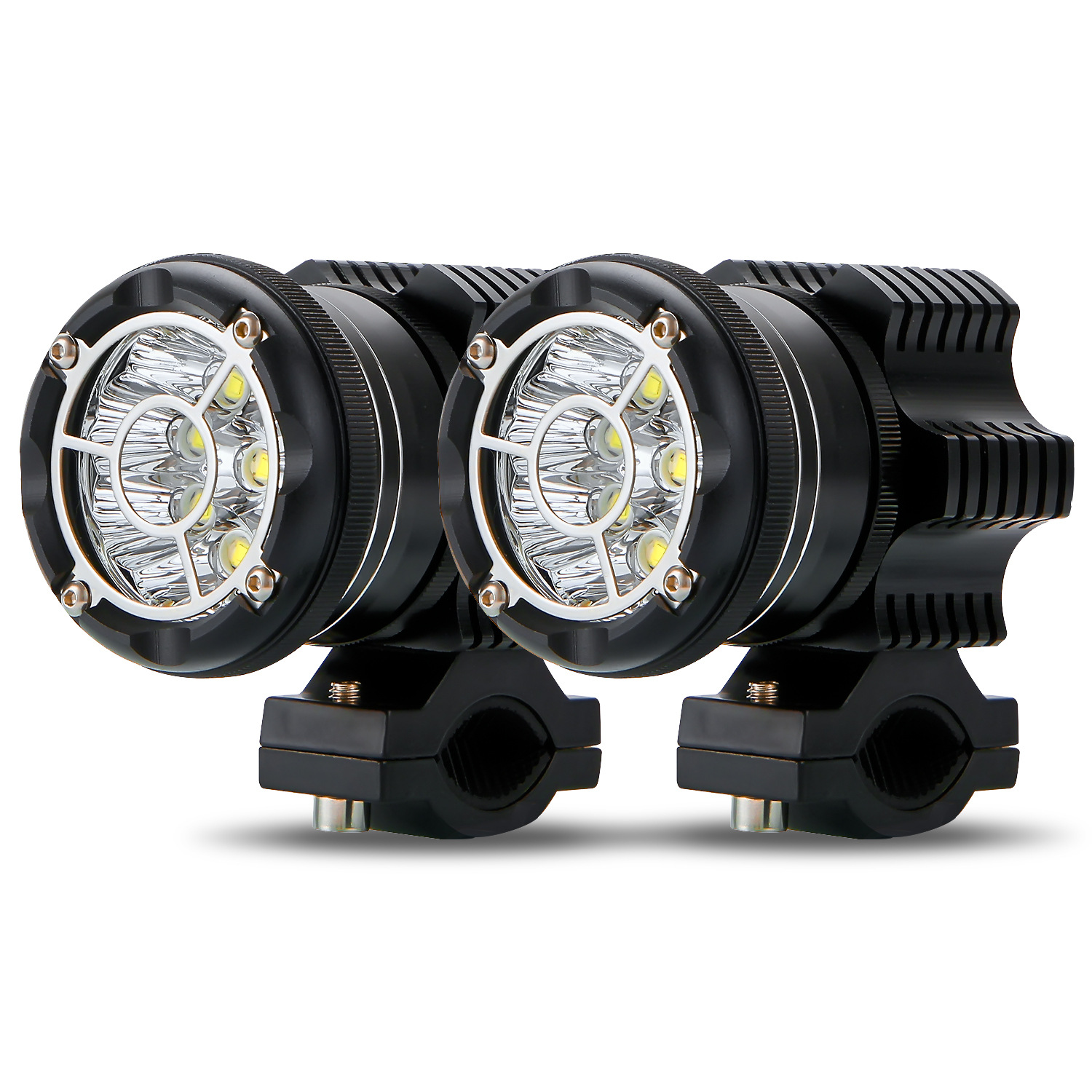 led摩托车射灯超亮爆闪轰天炮电动车摩托车射灯改装led车灯跨境