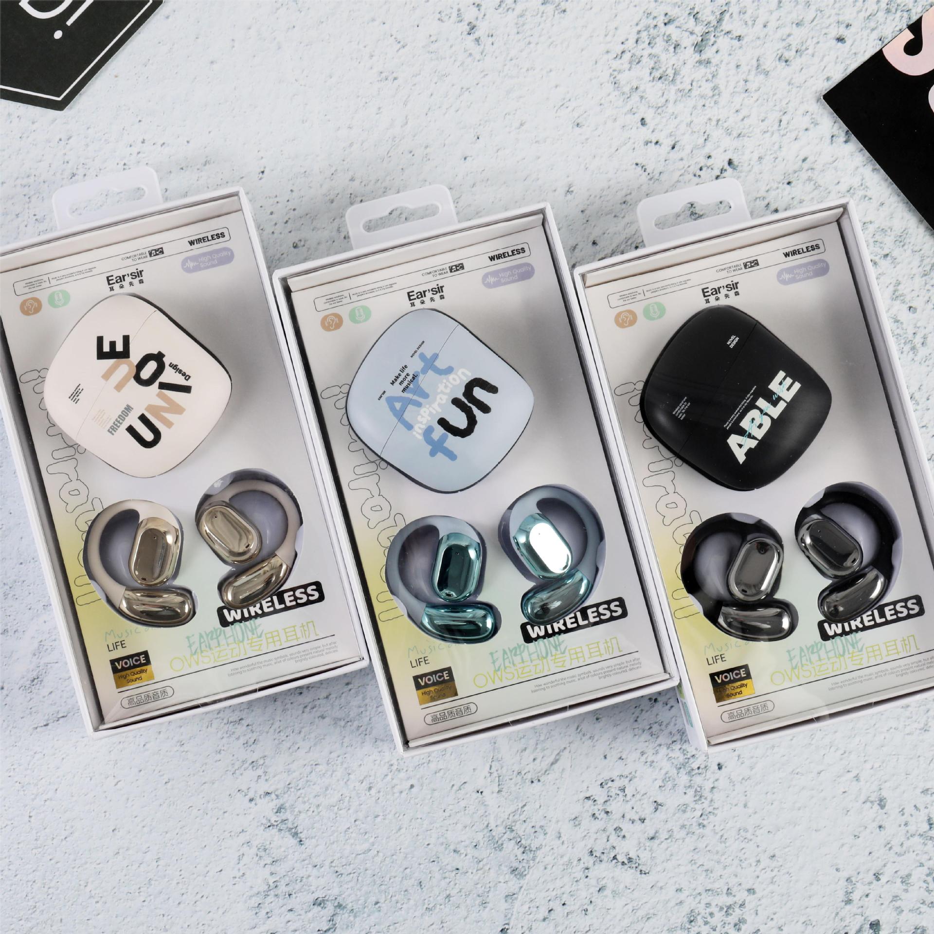 耳朵先森时尚英文开放耳挂式运动ows真无线双耳蓝牙耳机tws-156