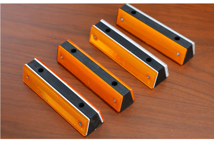 单双面长方形轮廓标高速公路附着式矩形黄白反光标道路护栏反光片