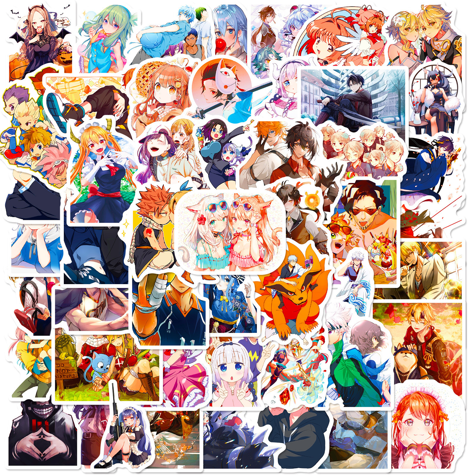 清仓t01040413 50张动漫混搭贴纸 动漫游戏卡通人物笔记本涂鸦贴