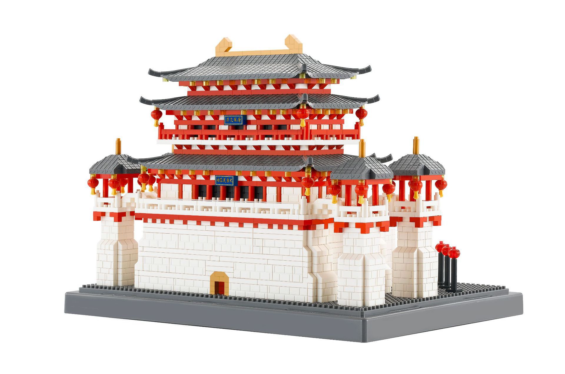 兼容乐高中国风唐朝建筑芙蓉园蓬莱仙阁月宫故宫天安门拼装积木男