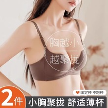 内衣女聚拢小胸收副乳防下垂平胸显大蜜桃胸固定杯无痕美背文胸罩