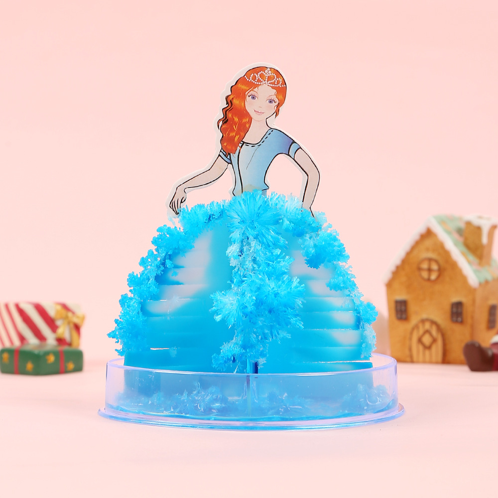 纸树开花公主魔法圣诞树diy儿童圣诞节女孩玩具浇水结晶装饰品
