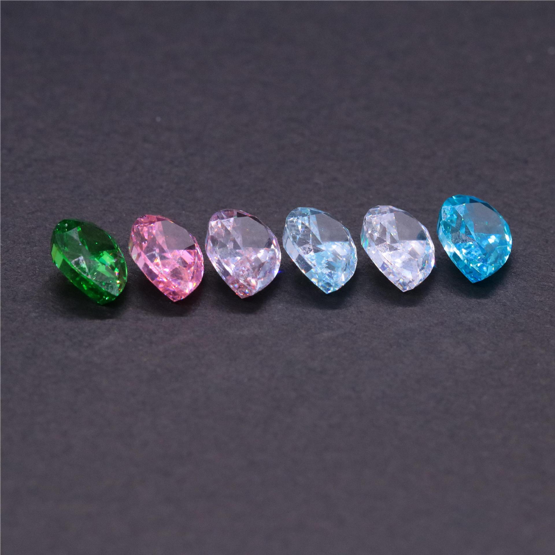 梨形水滴形彩色锆石切割裸石首饰配石批发-阿里巴巴