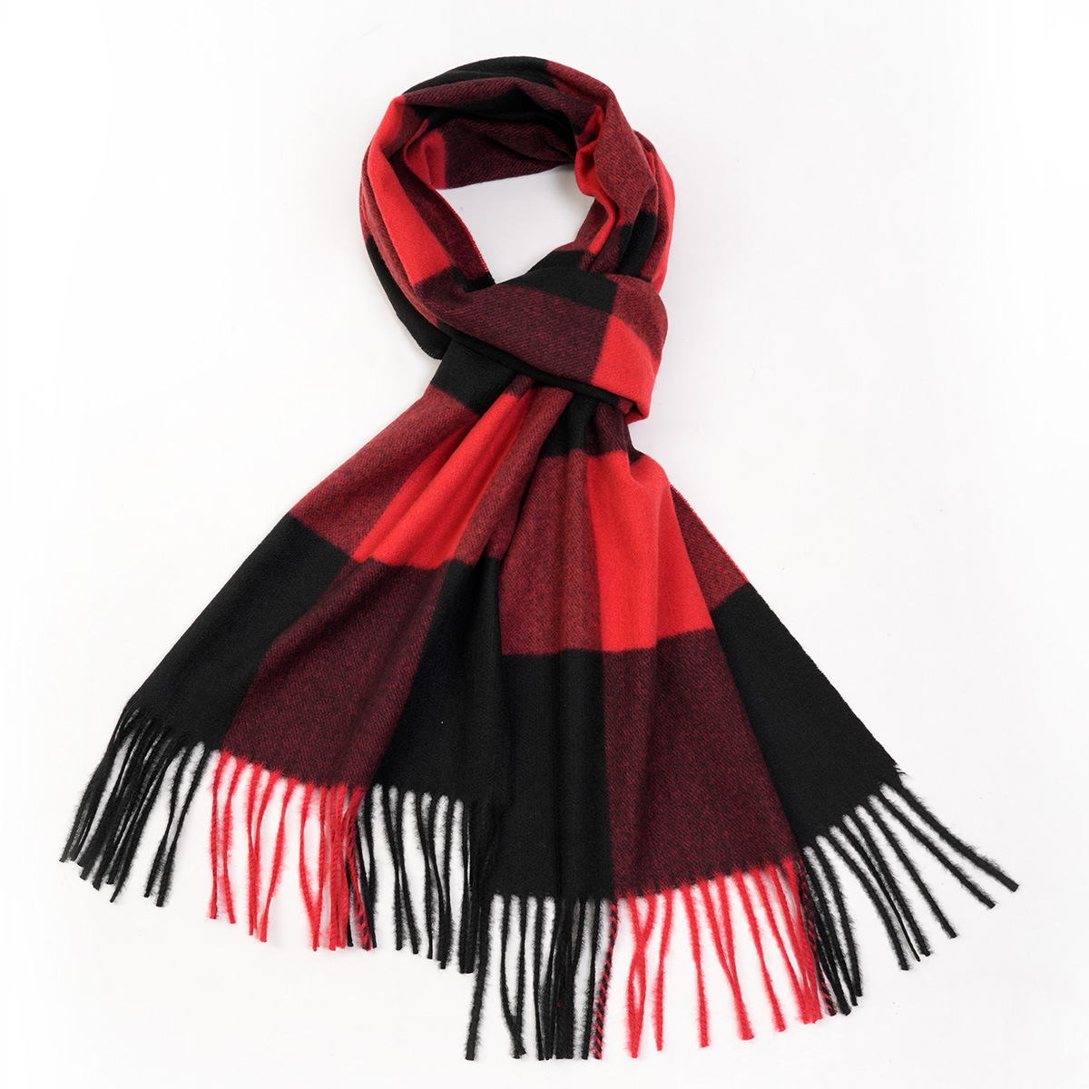 Cross-Border Men's Cashmere-like Classic Casual Men's Warm Scarf Men's Winter High-End Plaid Scarf Scarf