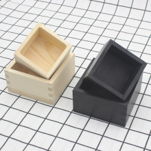 实木无盖小木盒粉笔收纳盒创意木质多肉植物小花盆裁正方形木盒子