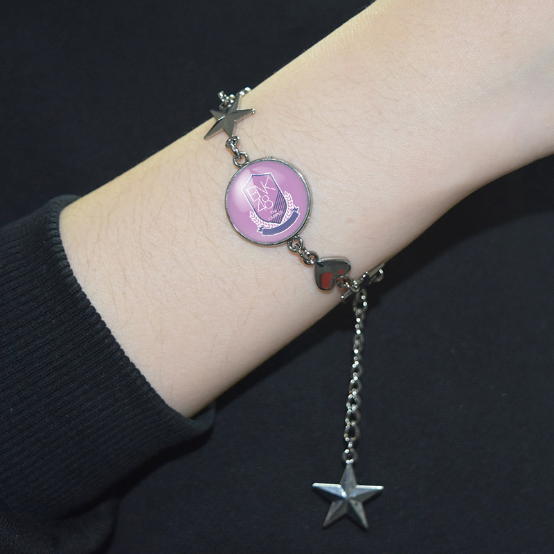 got7 twice monsta-x enhypen明星周边情侣手链心形锌合金手链diy