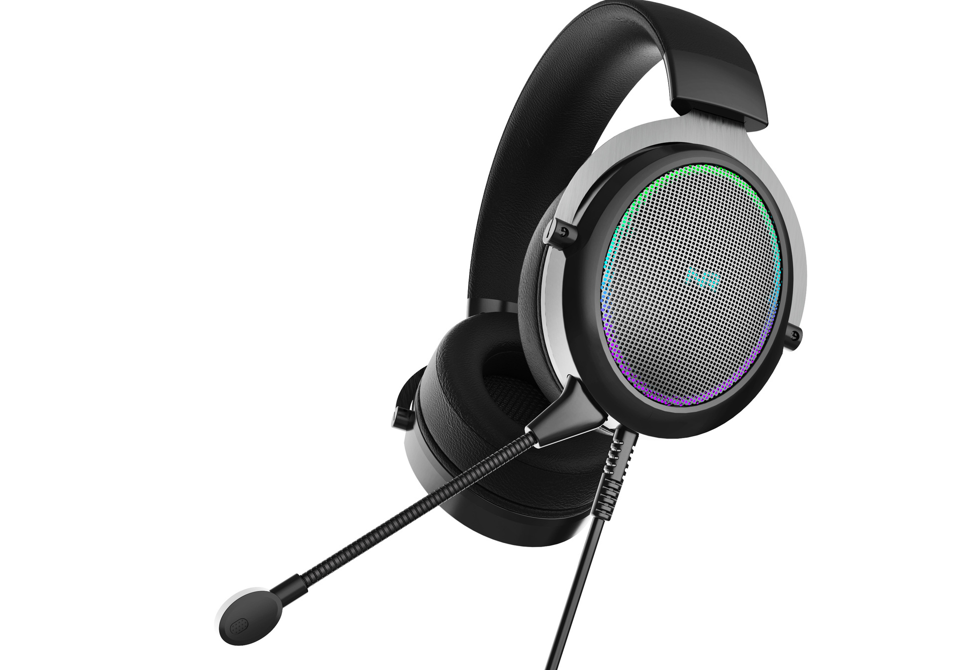 头戴式游戏耳机 rgb插麦咪音量灯光麦克风调节电竞耳机7.1耳机