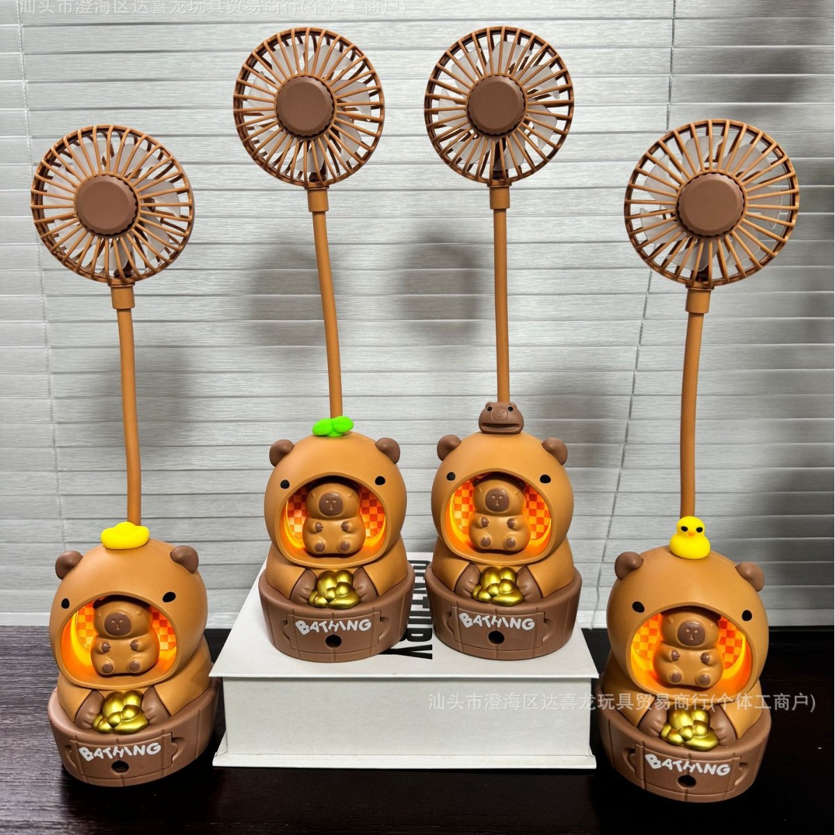 new cross-border capabala capybara cartoon little fan children‘s gift ambience light desktop decoration pencil sharpener fan