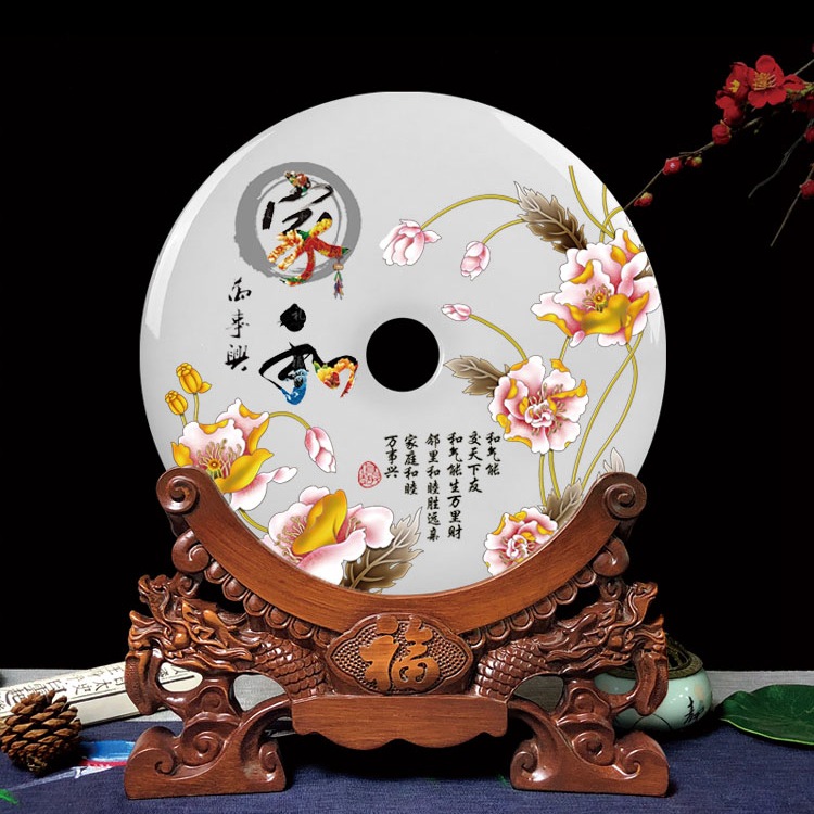 天然玉石摆件家和万事兴富贵客厅摆件家具办公室玄关乔迁商务礼品