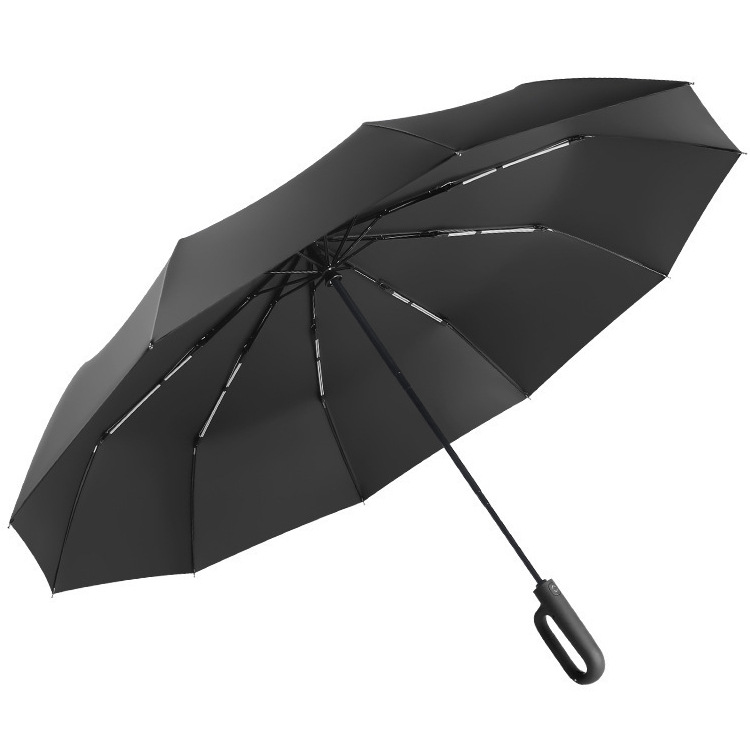 27-Inch Buckle Automatic Folding Rain and Rain Dual-Use Large Size Capacity Wind-Resistant Double Car Sunshade Parasol Fixed Umbrella