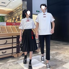 合唱演出服舞台女大合唱团诗歌朗诵女红歌班服学院风高中生夏套装