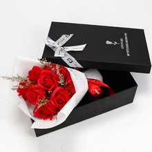 跨境亚马逊仿真9朵玫瑰香皂花束干花外贸情人节礼物创意实用礼品